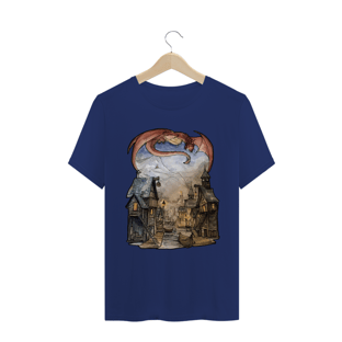 Nome do produtoCamiseta The Hobbit - Smaug over Laketown
