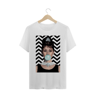 Nome do produtoCamiseta Audrey Hepburn Bubblegum