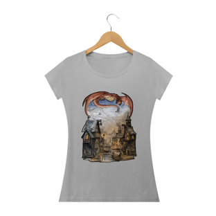 Nome do produtoCamiseta The Hobbit - Smaug over Laketown #bylk