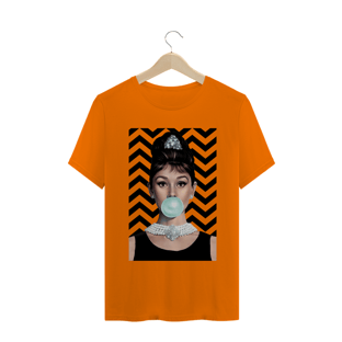 Nome do produtoCamiseta Audrey Hepburn Bubblegum