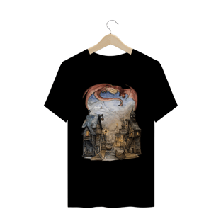 Nome do produtoCamiseta The Hobbit - Smaug over Laketown