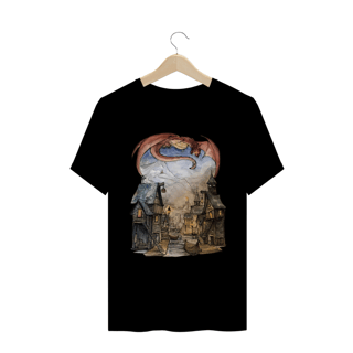 Camiseta The Hobbit - Smaug over Laketown