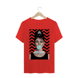 Nome do produtoCamiseta Audrey Hepburn Bubblegum