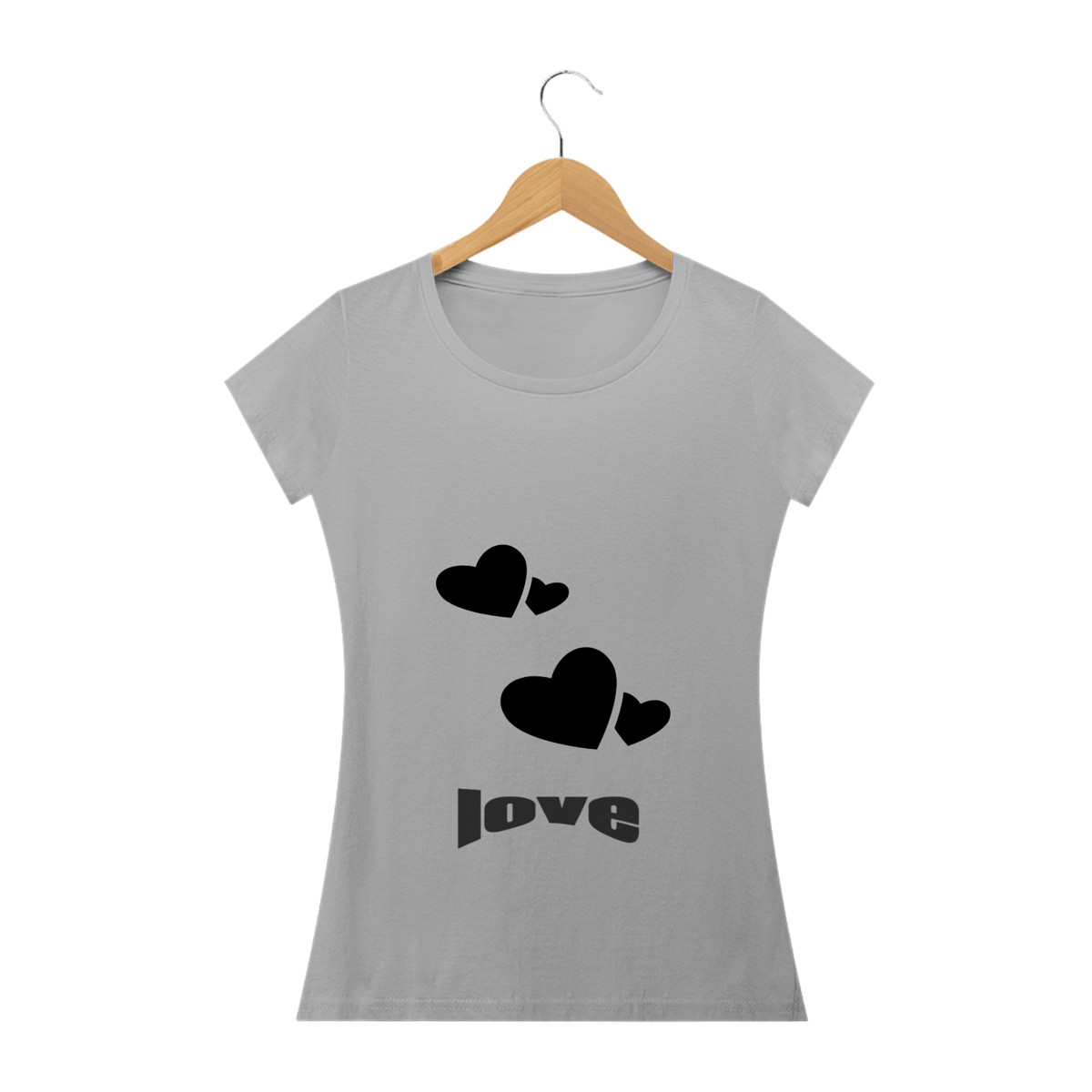 Nome do produto: camiseta coração love
