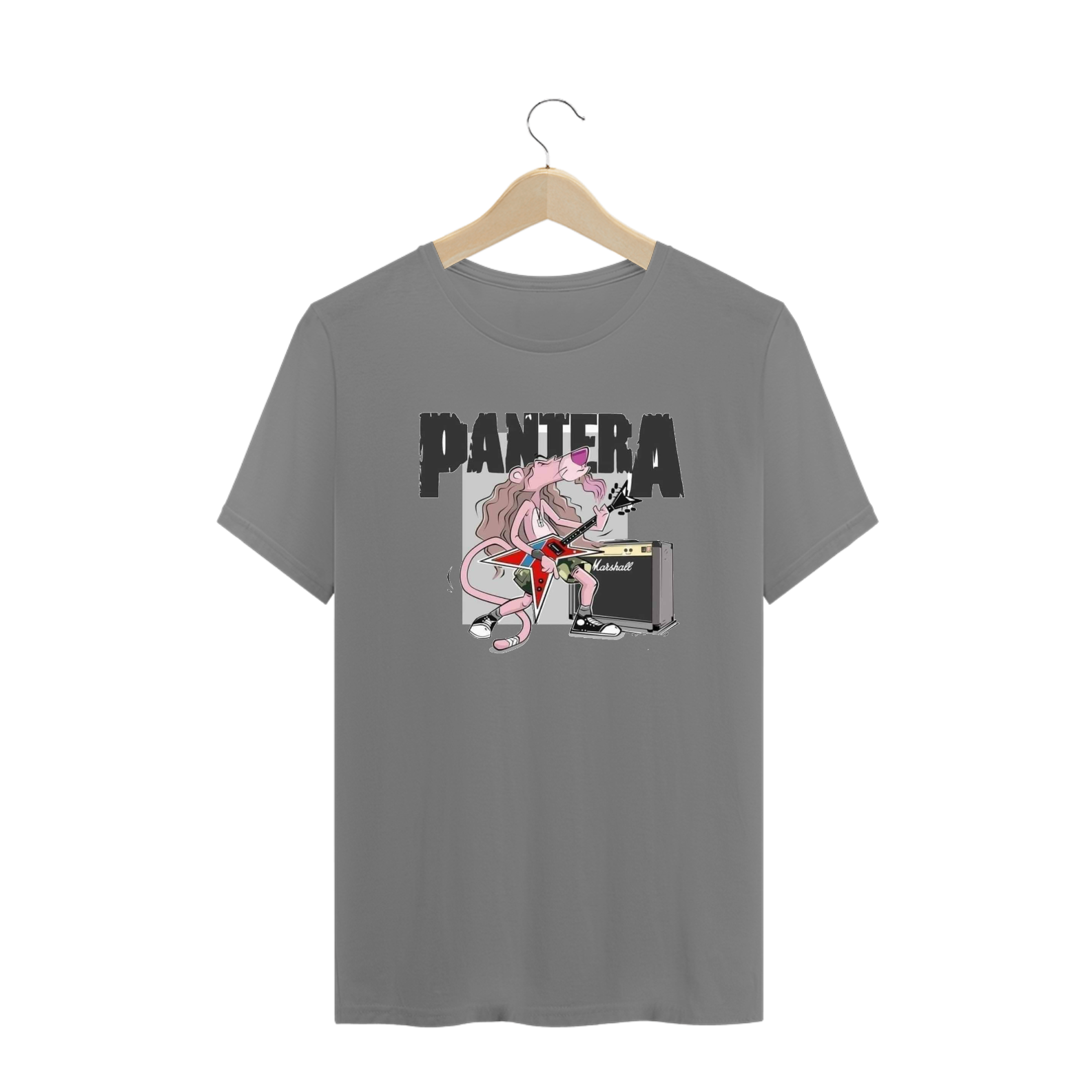 CAMISETA PANTER COR DE ROSA METAL