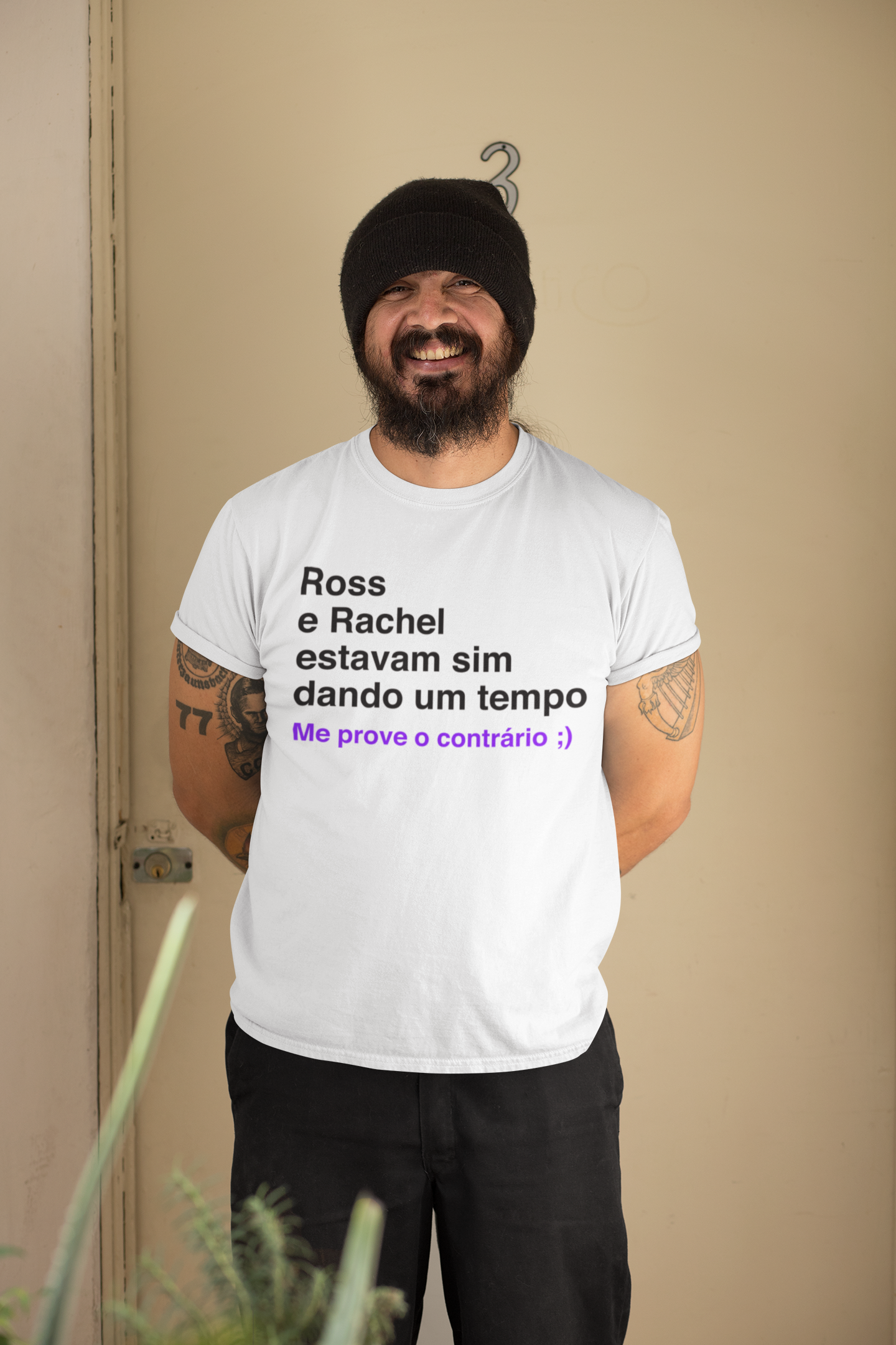 Camisa Branca Friends Ross e Rachel