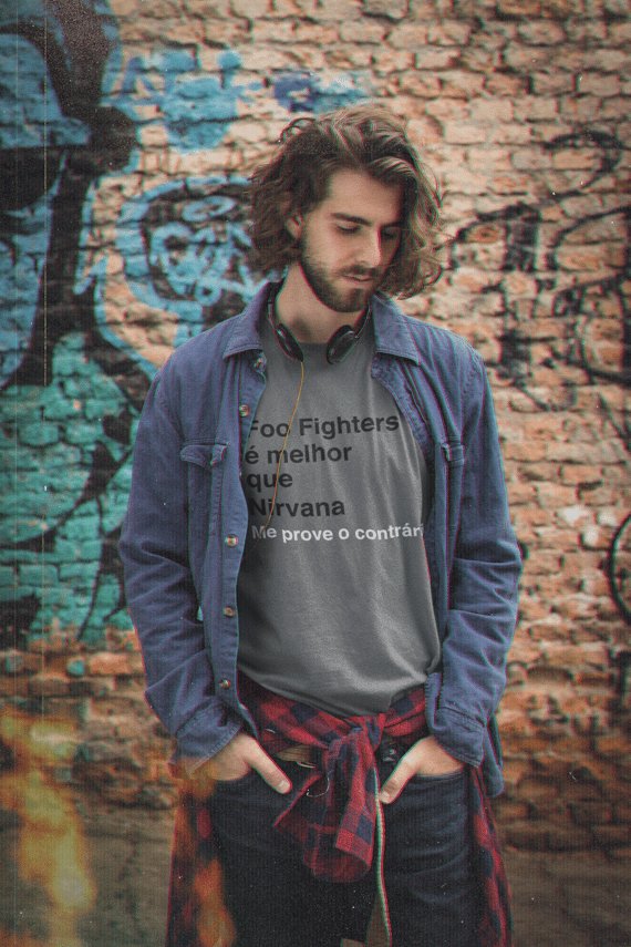 Camisa ESTONADA Foo Fighters é melhor que Nirvana (Cores)
