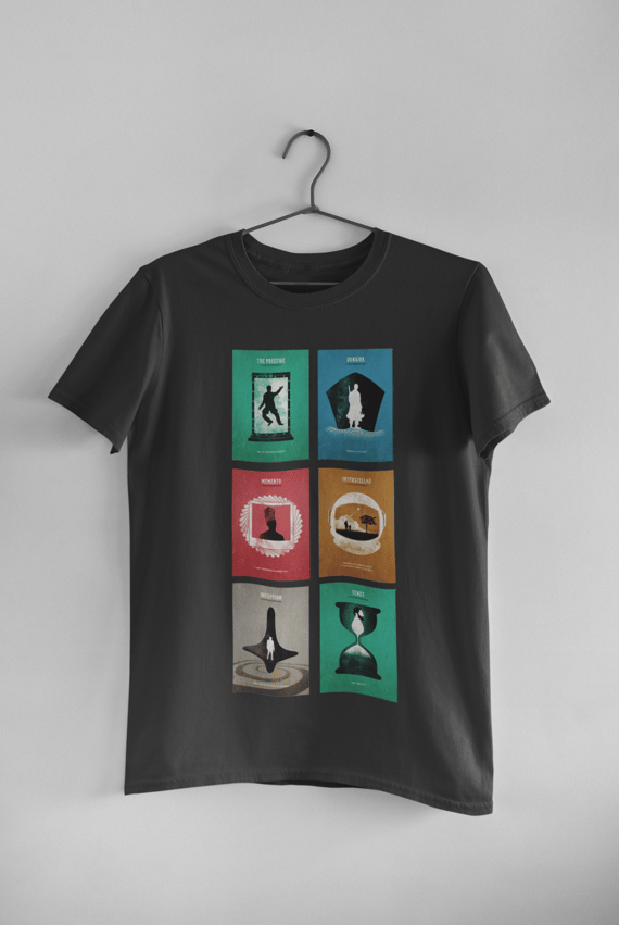 Camisa ESTONADA Filmes Christopher Nolan (Cores)