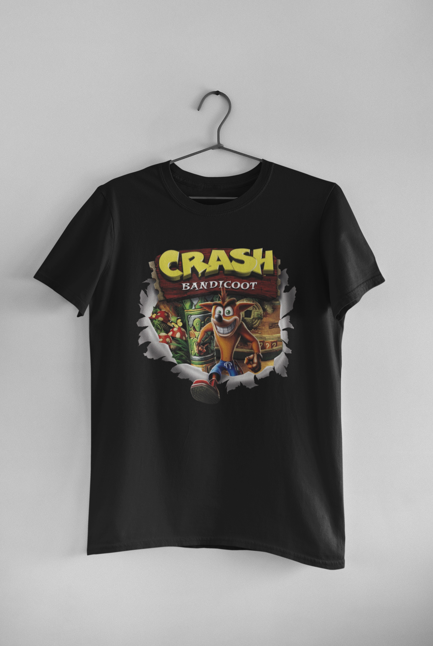 Camisa Preta Crash Bandicoot