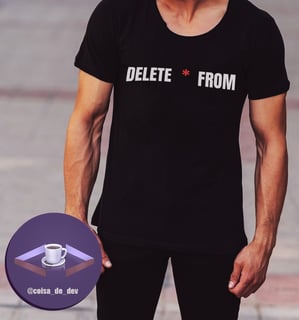 Nome do produto Camiseta Delete sem Where