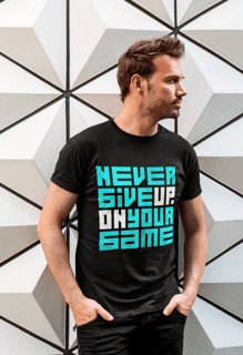 Nome do produto never give up - Tecido PRIME