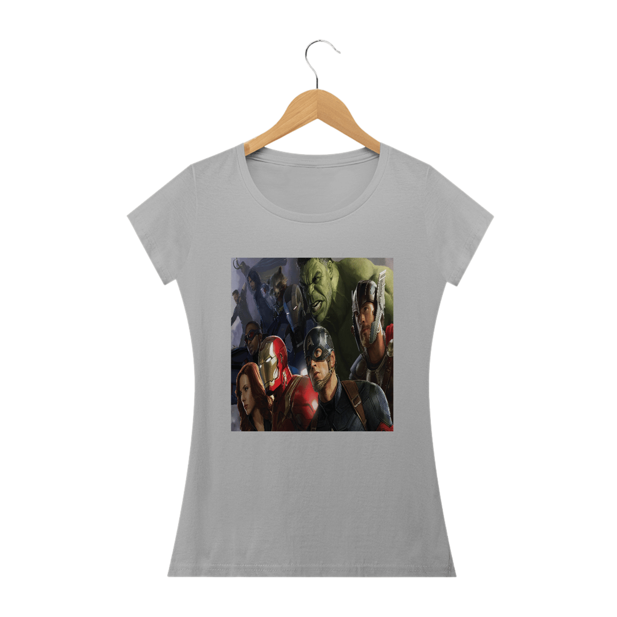 Nome do produto: Camiseta Feminina Os Vingadores