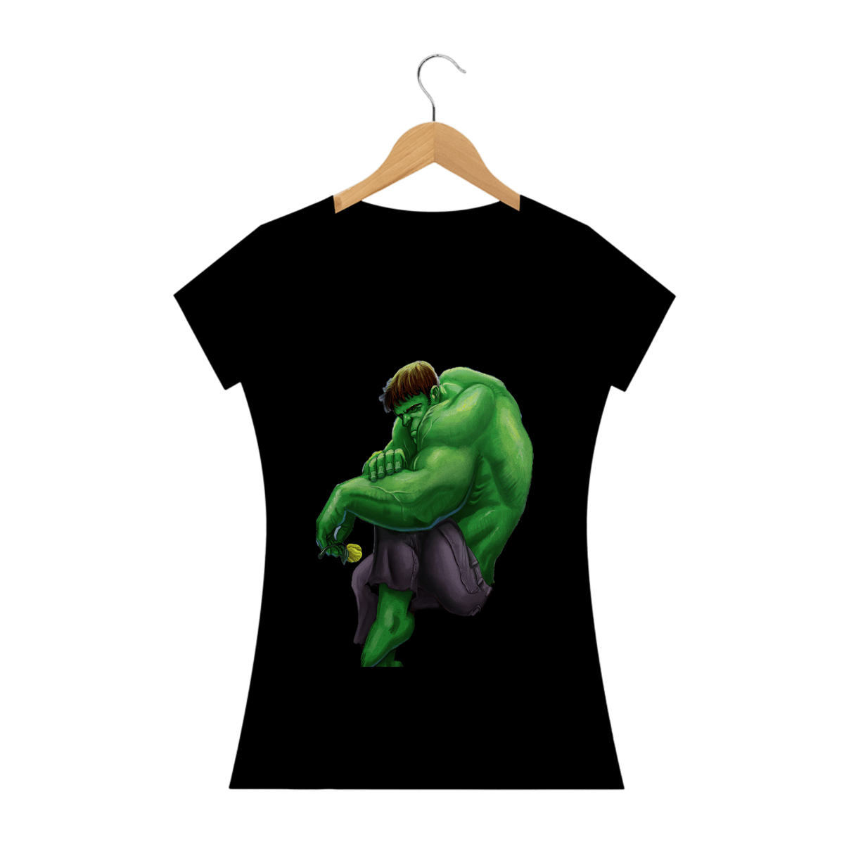 Nome do produto: Camiseta Feminina Hulk