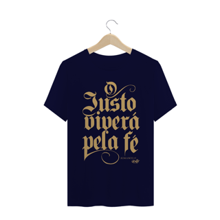 Nome do produto Camiseta O Justo Viverá pela Fé (cores escuras)