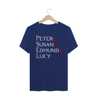 Nome do produto Camiseta Peter, Susan, Edmund and Lucy - cores escuras [As Crônicas de Nárnia]