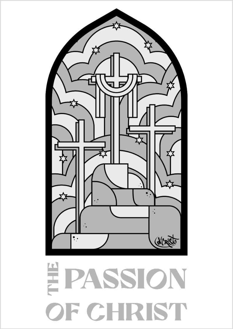 Nome do produto: Pôster Paixão de Cristo [Coleção Vitrais]