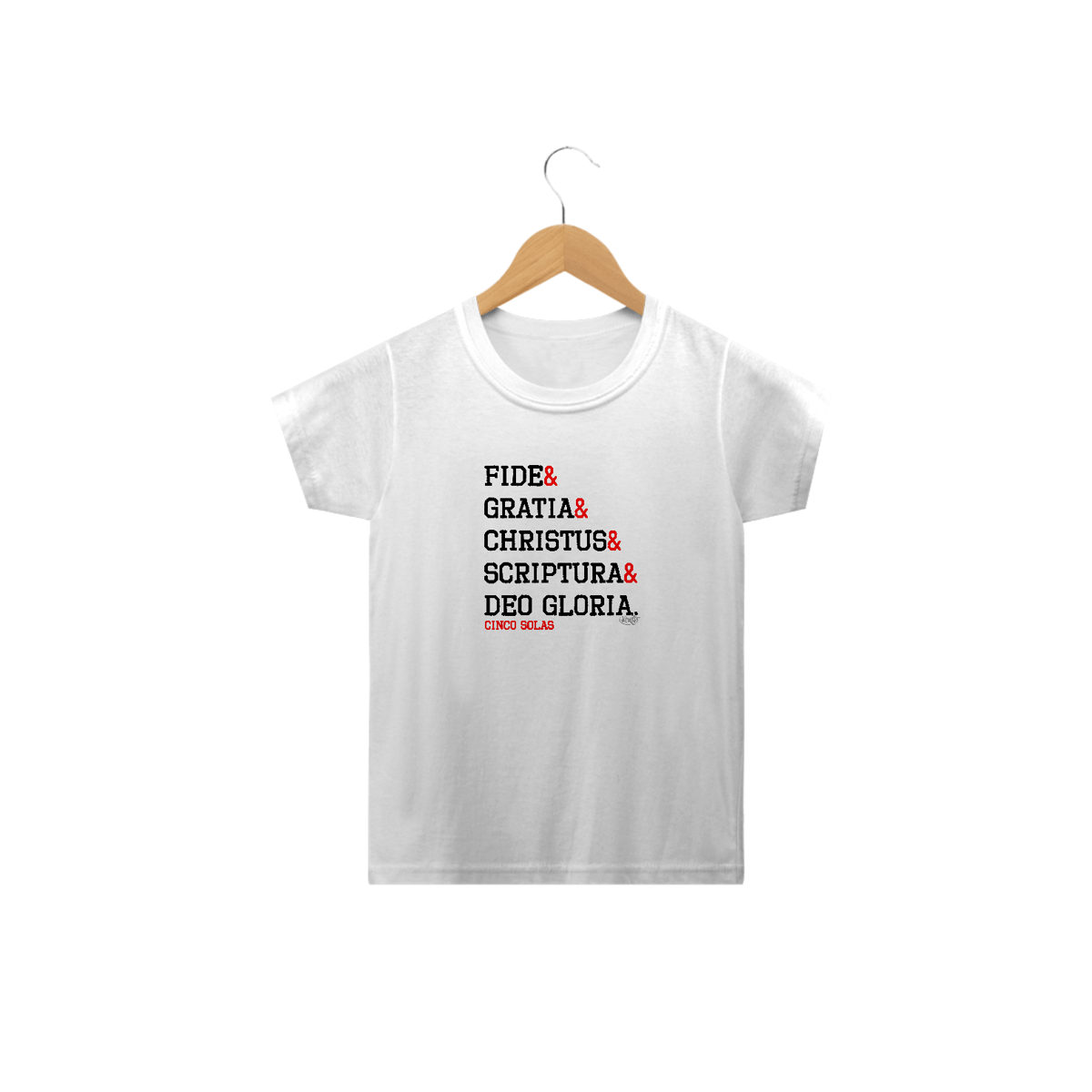 Nome do produto: Camiseta Infantil Cinco Solas (cores claras)