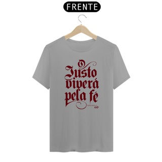 Nome do produto Camiseta O Justo Viverá pela Fé (cores claras)