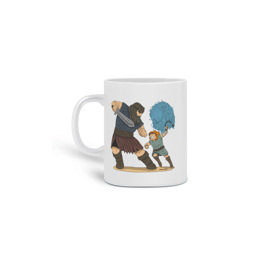 Nome do produto: Caneca Davi x Golias