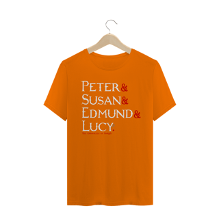 Nome do produto Camiseta Peter, Susan, Edmund and Lucy - cores escuras [As Crônicas de Nárnia]