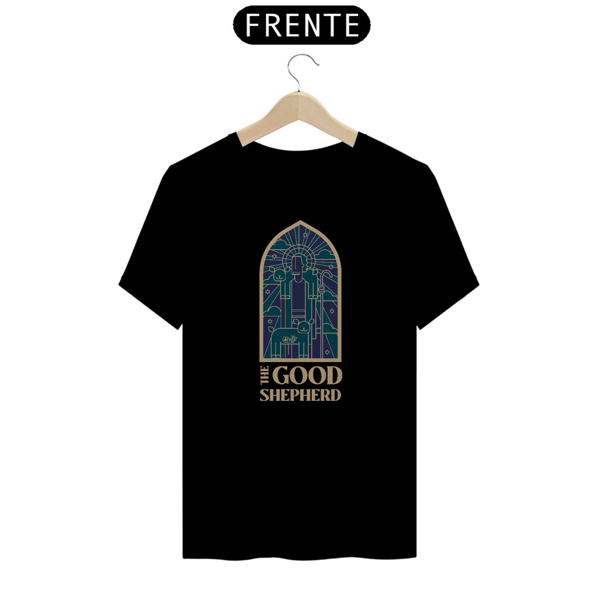 Nome do produto: Camiseta Bom Pastor [Coleção Vitrais]