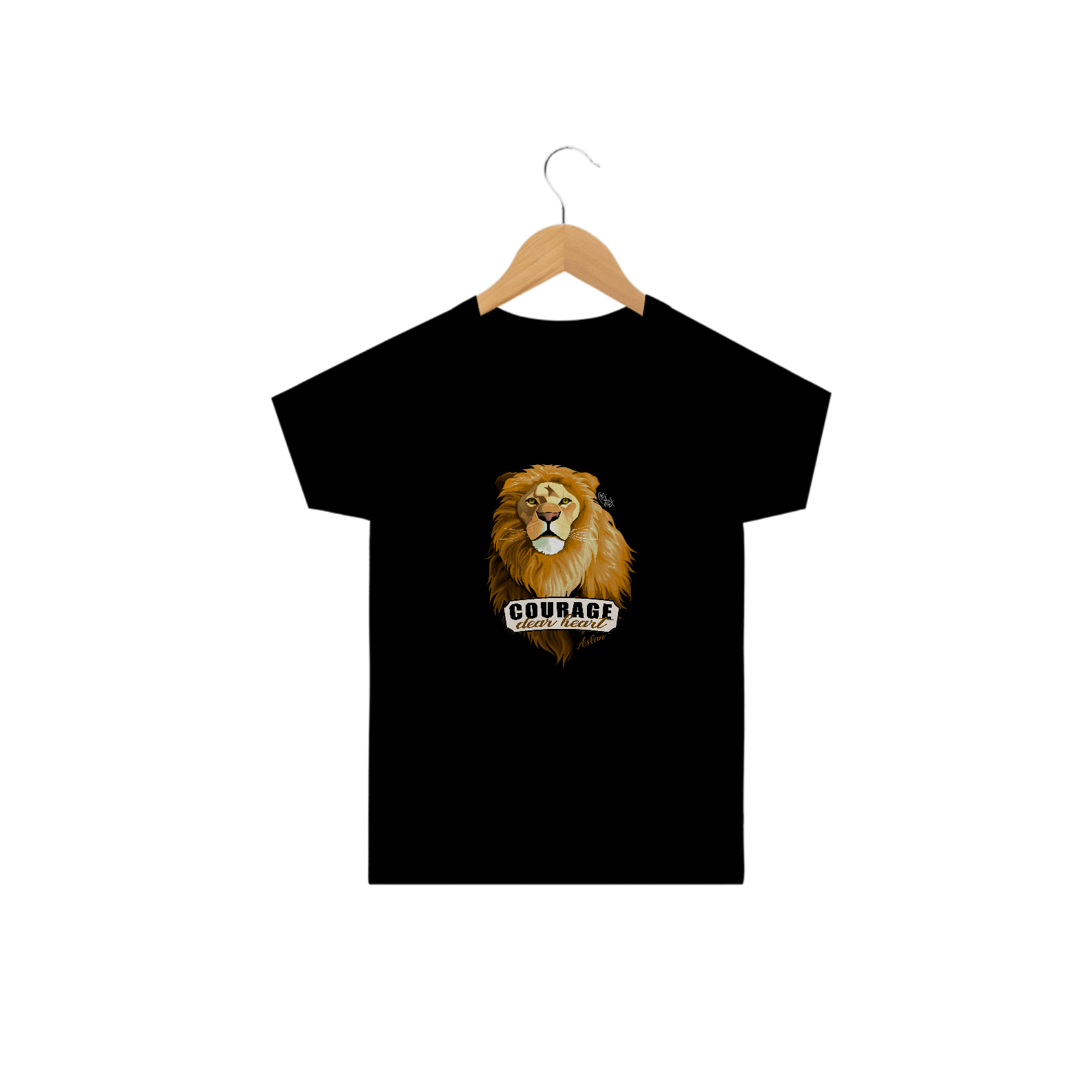 Camiseta Infantil Aslan Courage [As Crônicas de Nárnia]