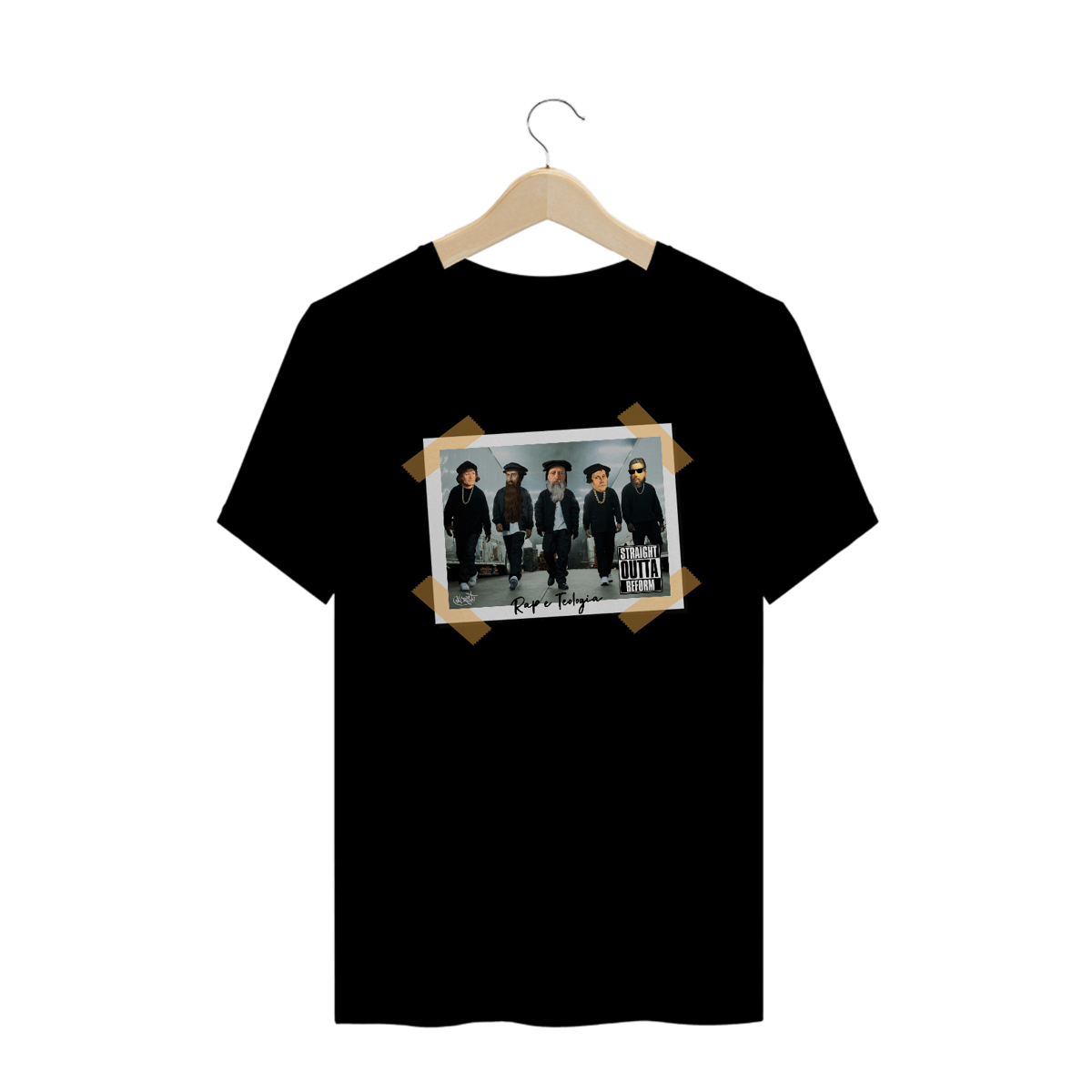 Nome do produto: Camiseta Rap e Teologia - Straight Outta Reform