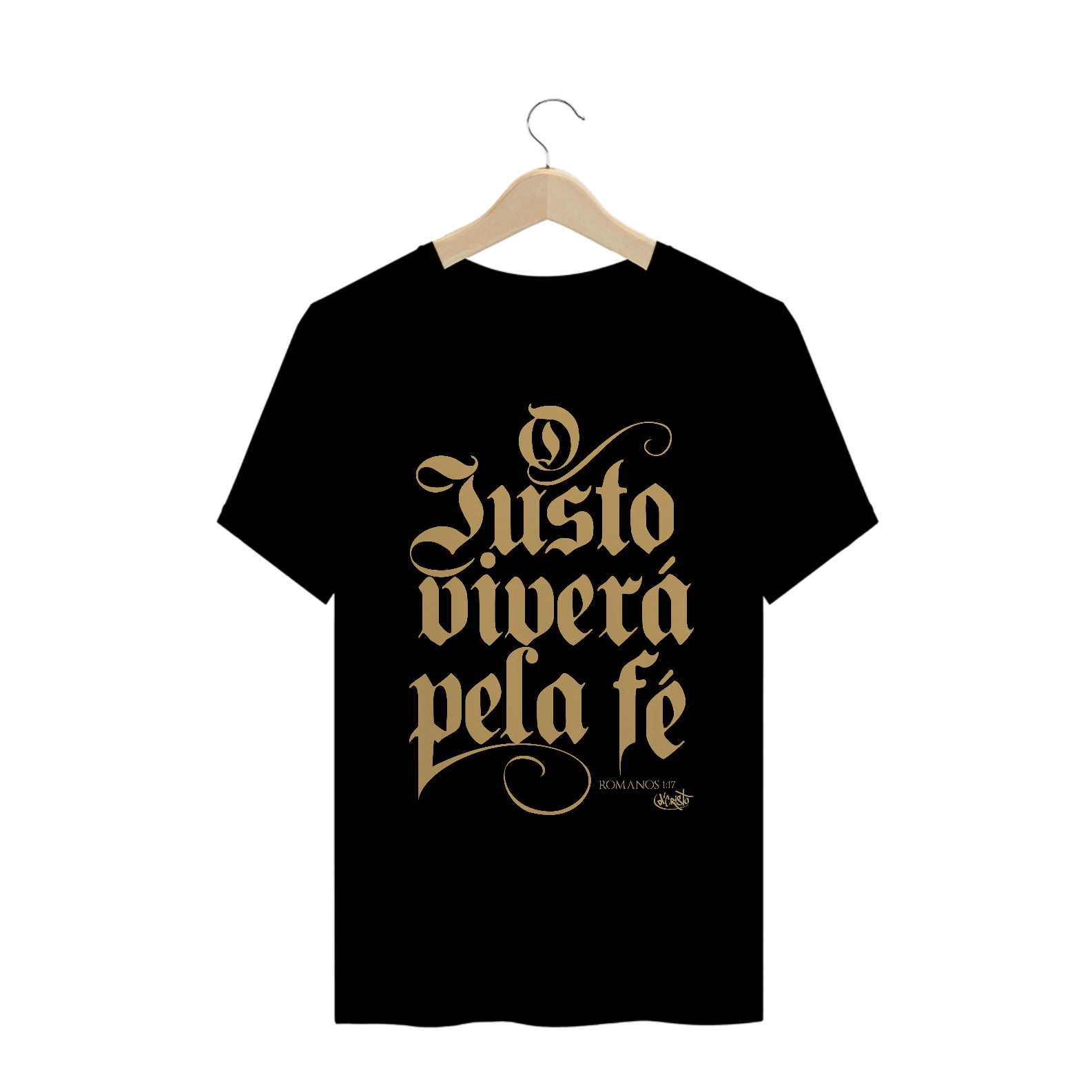 Camiseta O Justo Viverá pela Fé (cores escuras)