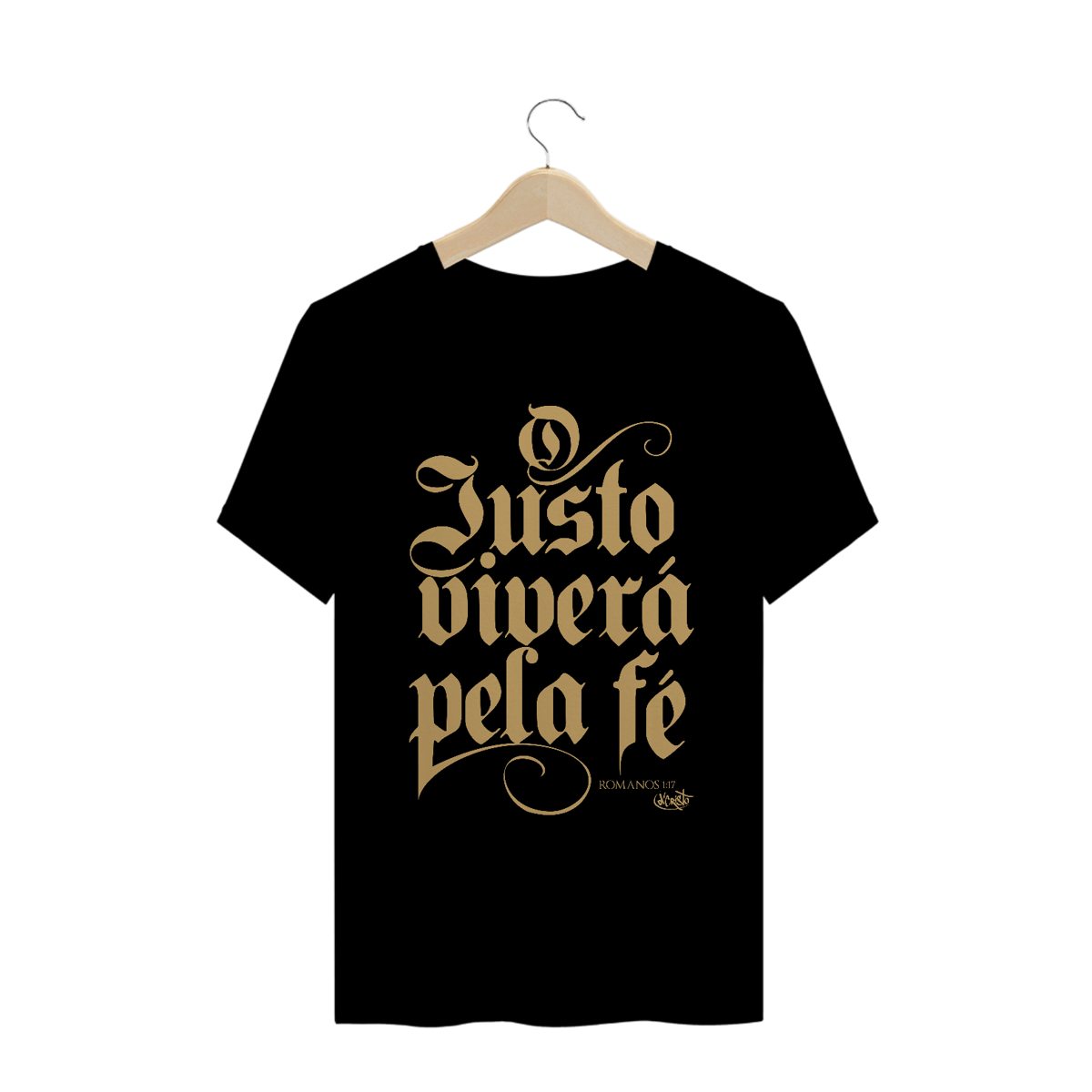 Nome do produto: Camiseta O Justo Viverá pela Fé (cores escuras)