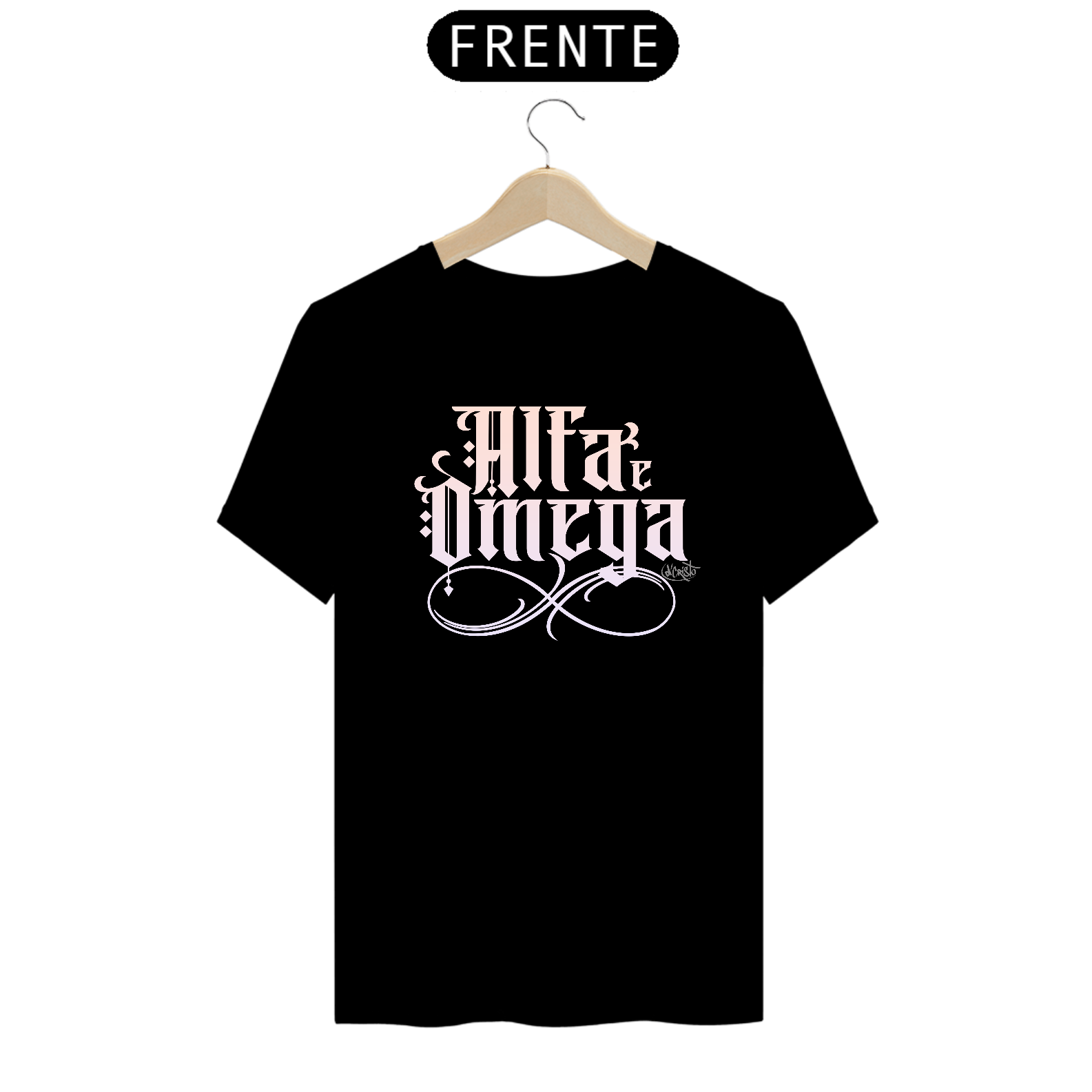 Camiseta Alfa e Omega (cores escuras)