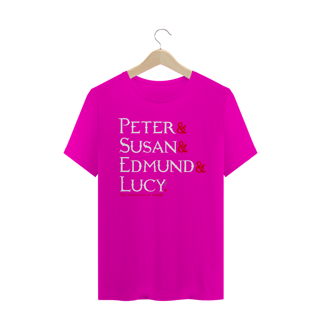 Nome do produto Camiseta Peter, Susan, Edmund and Lucy - cores escuras [As Crônicas de Nárnia]