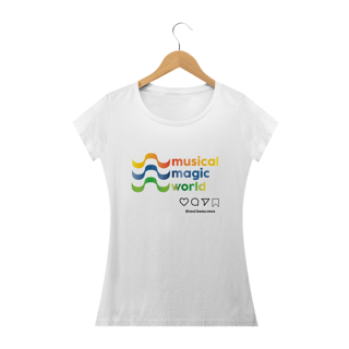 Camiseta feminina Musical Magic World - Malha Prime