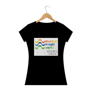 Camiseta Feminina Musical Magic World - Colors