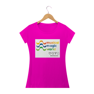 Nome do produto Camiseta Feminina Musical Magic World - Colors