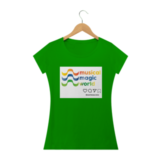Nome do produto Camiseta Feminina Musical Magic World - Colors