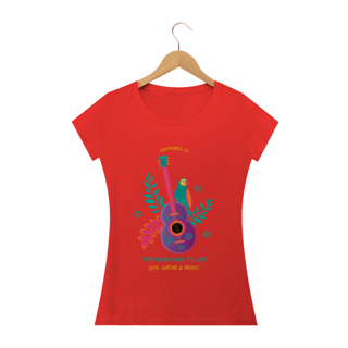 Nome do produto Camiseta Feminina Happiness - colors