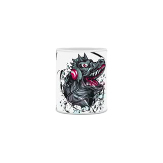 Nome do produto Caneca Dinossauro Rock and roll