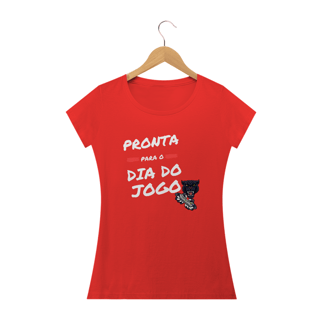 Nome do produto Camiseta Feminina: Pronta pronta para o dia do jogo