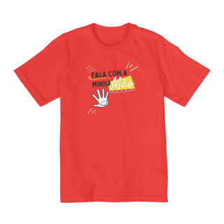 Nome do produto Camiseta Infantil: Fale com a minha mão