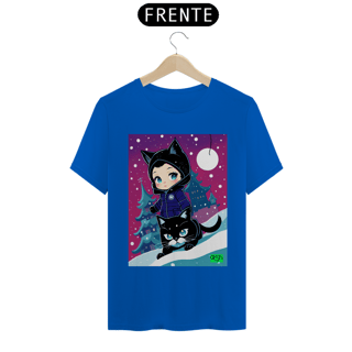 Nome do produto Camiseta Mulher Gato Inverno
