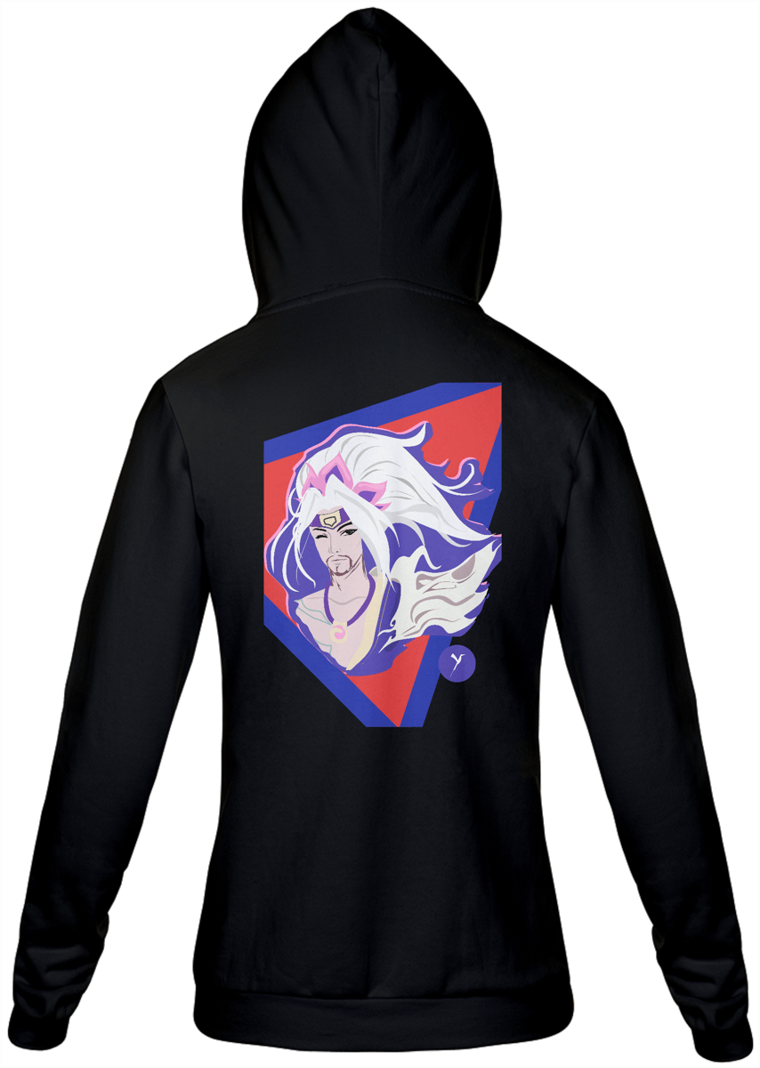 Nome do produto: Moletom Com Zíper Unissex Yasuo Florescer Espiritual