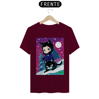 Nome do produto Camiseta Mulher Gato Inverno