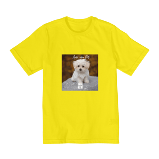 Nome do produto Camiseta Infantil Amo meu Pet
