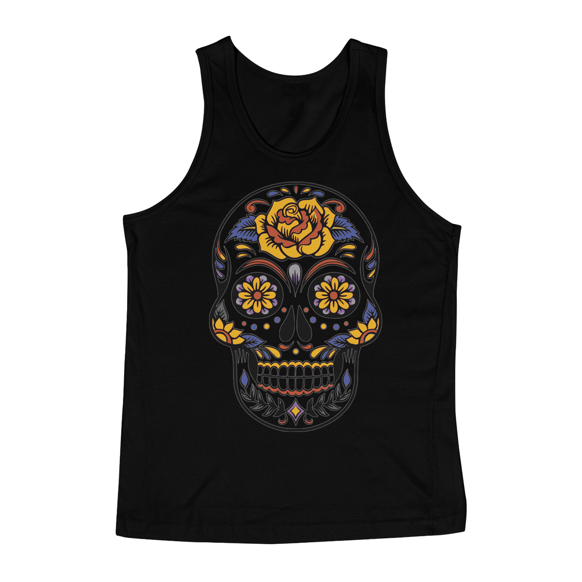 Regata Masculina Caveira Mexican Nome do produto: Regata Masculina Caveira Mexican