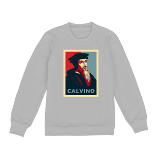 Nome do produto João Calvino em Obama Poster Pop Art - Moleton Fechado Unissex