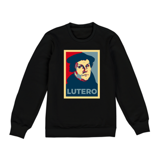 Nome do produto Lutero em Obama Poster Pop Art - Moleton Fechado Unissex