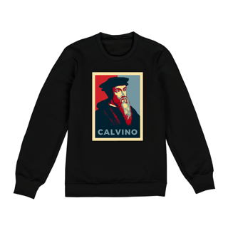 Nome do produto João Calvino em Obama Poster Pop Art - Moleton Fechado Unissex