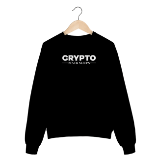 CRYPTO NEVER SLEEPS (Moletom)