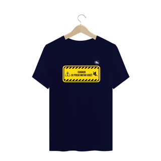 Nome do produto Camiseta Educa Áudio Cuidado! Plus Size