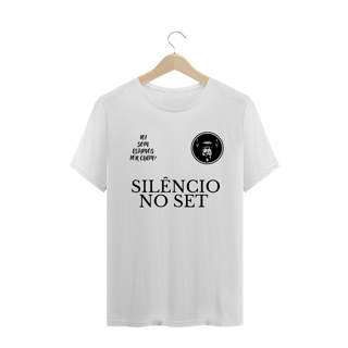 Camiseta Silêncio no Set F.C| Branca | Cinza